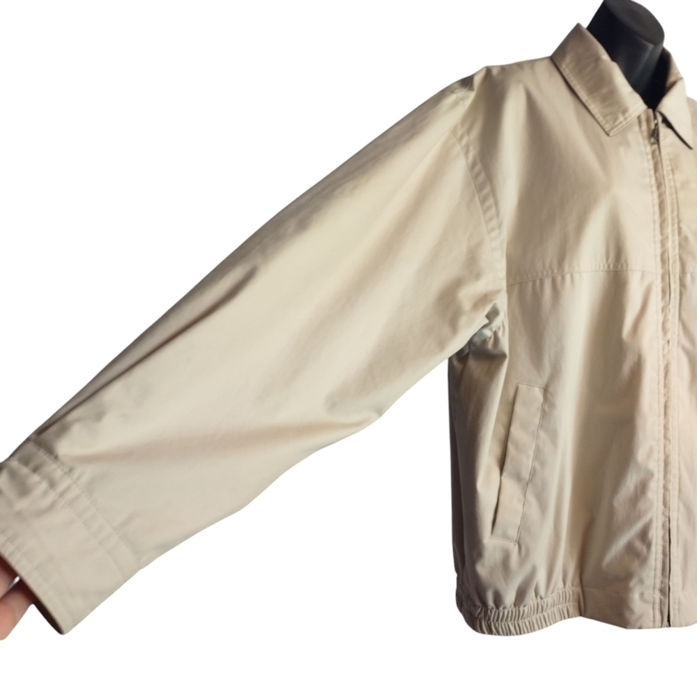 Page & Tuttle Men's Beige Full Zip Long Sleeve Cotton Blend Jacket Size L - Picture 5 of 11